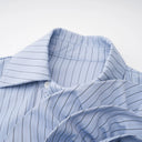 Rory Blue 3D Petal Pinstriped Shirt