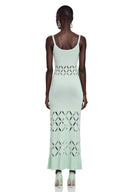 Zinnia Green Cut-out Knitted Maxi Dress