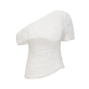 Elodie creased top & trousers matching set in White