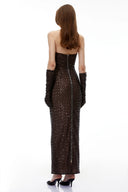 Isadora Black Maxi Dress with Bow Detail