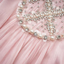 Sylvie pink embellished pleated mini dress
