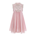 Sylvie pink embellished pleated mini dress