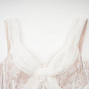 Viviane white lace pleated maxi dress