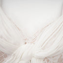 Viviane white lace pleated maxi dress