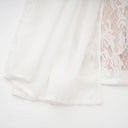 Viviane white lace pleated maxi dress