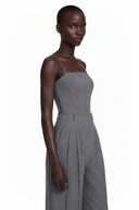 Tiphaine Grey Wide-Leg Jumpsuit