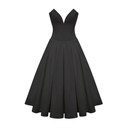 Coraline Black Sweetheart Neckline Corset Midi Dress