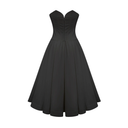 Coraline Black Sweetheart Neckline Corset Midi Dress