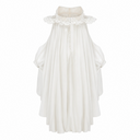 Roslyn White Glossy Bubble Hem Mini Dress