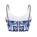 Wivina graphic-printed top & skirt matching set