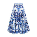 Wivina graphic-printed top & skirt matching set