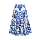 Wivina graphic-printed top & skirt matching set