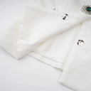 Violante White Crystal Embellished Peplum Jacket