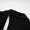 Solange Black Asymmetrical Cut-Out Jacket