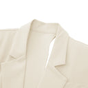 Solange Neutral Asymmetrical Cut-Out Jacket