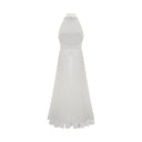 Bérénice halterneck layered long dress