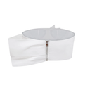 Louisa white floral pleated top & skirt matching set