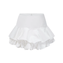 Louisa white floral pleated top & skirt matching set