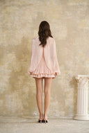Suzanne Pink Glossy Cape & Dress Set