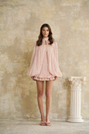 Suzanne Pink Glossy Cape & Dress Set
