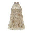 Lavinia embellished floral mini dress