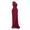 Ramona Ruby Red Floral Lace Maxi Gown