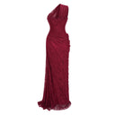 Ramona Ruby Red Floral Lace Maxi Gown