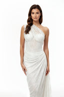 Ramona White Floral Lace Maxi Gown