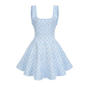 Juliette patterned-jacquard sleeveless mini dress