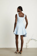 Juliette patterned-jacquard sleeveless mini dress
