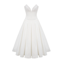 Coraline White Sweetheart Neckline Corset Midi Dress