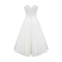 Coraline White Sweetheart Neckline Corset Midi Dress