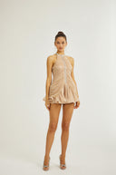 Tullia embellished ruched mini dress
