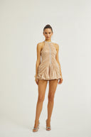 Tullia embellished ruched mini dress