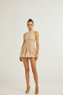 Tullia embellished ruched mini dress