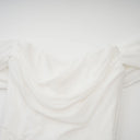 Nora White Ribbon-design Ruched Mini Dress