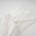 Nora White Ribbon-design Ruched Mini Dress