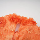 Ottilie Orange Faux-Flower Mini Dress