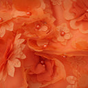 Ottilie Orange Faux-Flower Mini Dress
