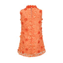 Ottilie Orange Faux-Flower Mini Dress