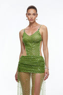 Greta Emerald Green Sequin Maxi Dress