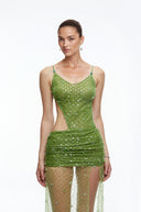 Greta Emerald Green Sequin Maxi Dress
