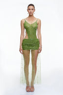 Greta Emerald Green Sequin Maxi Dress
