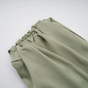 Tanaquil Green One Shoulder Satin Maxi Dress