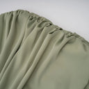 Tanaquil Green One Shoulder Satin Maxi Dress