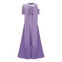Tanaquil Lilac One Shoulder Satin Maxi Dress