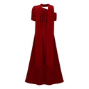 Tanaquil Red One Shoulder Satin Maxi Dress
