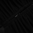 Marie Black Off Shoulder Polished Midi Dress