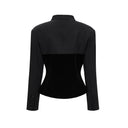 Placidia black panelled jacket