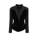 Placidia black panelled jacket